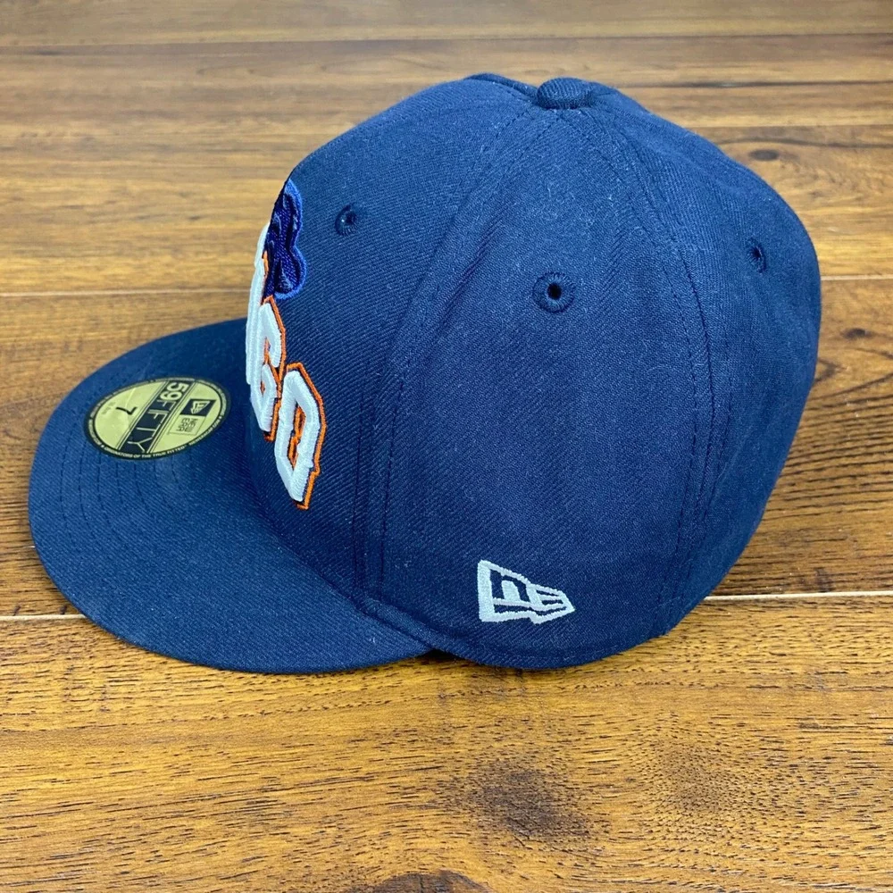 New Era 59FIFTY Chicago Bears 2012 NFL Draft Fitted Hat Navy Blue Size 7